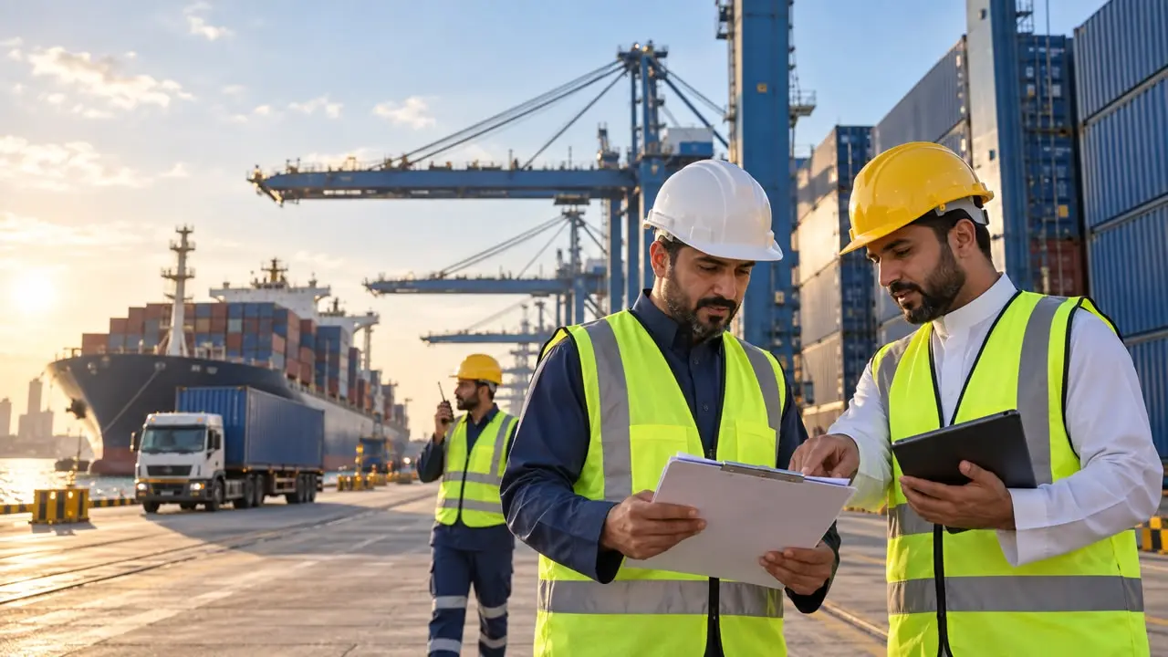Al Wasel Cargo operations team coordinating freight at the port